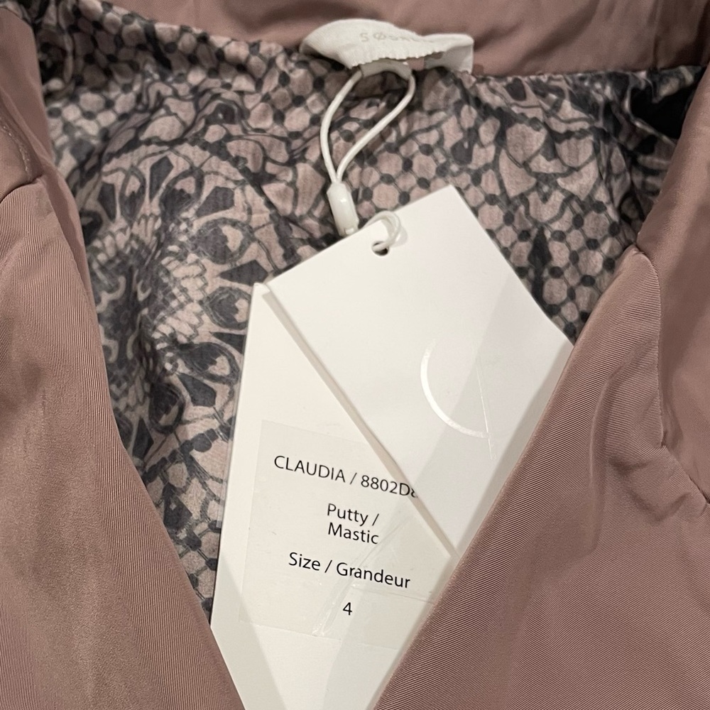 NWT Sosken Studios Trench Raincoat Lightweight Mastic Women’s L - Picture 3 of 8